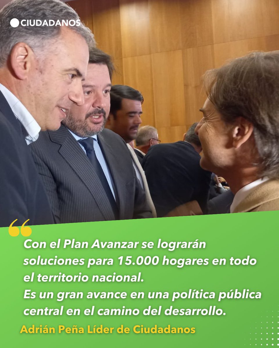 Ciudadanos_10's tweet photo. 🏡Soluciones para 15.000 hogares en todo el territorio nacional.

👏El plan Avanzar es un gran avance en una política pública central en el camino del desarrollo.

🗣️ @adrianbatllista https://t.co/odKk4BfzZT