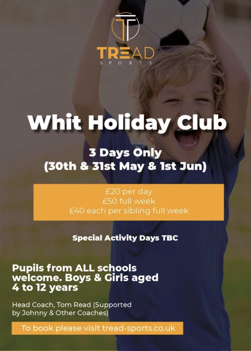 SpringfieldSPS's tweet photo. Are you looking for fun sports / Holiday Club during Whit? @thomasread3644 
#childcare #holidayclub #sports #fun https://t.co/2MhZ8SpXFo