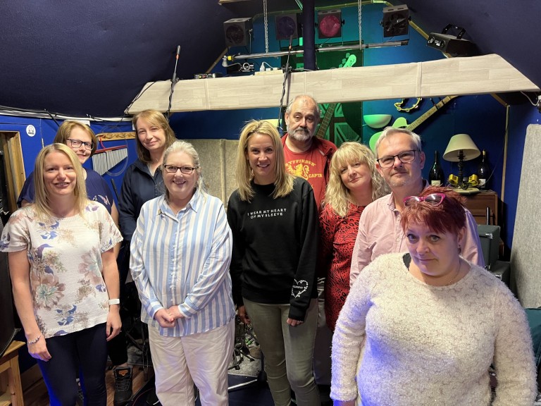 OurSamCharity's tweet photo. Some of our wonderful Our Stars Choir recording in Coventry today #OurSam #BabyLoss #OurStarSChoir #Choir https://t.co/nkmAl6uQkL