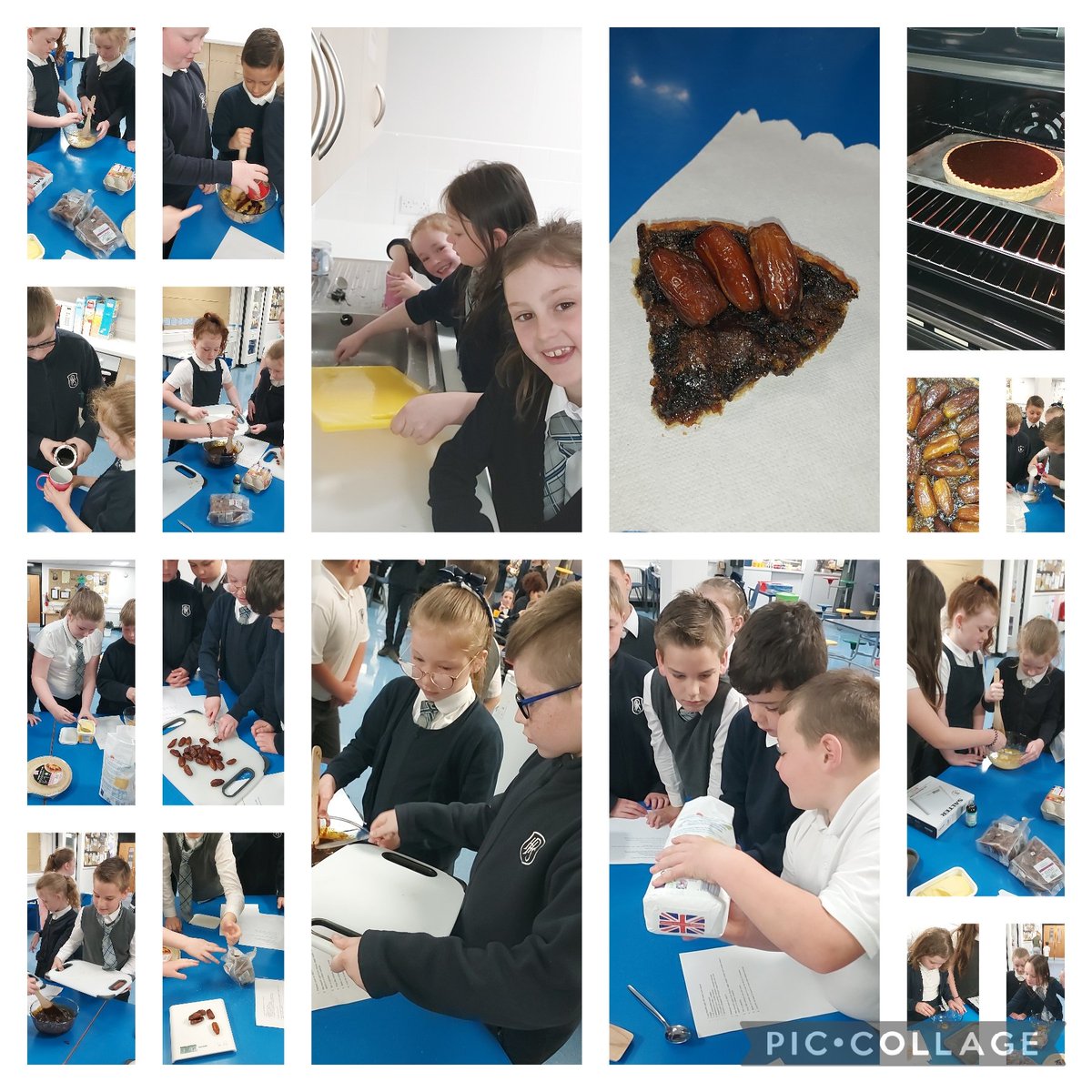 RoomStewart's tweet photo. Room 7 were making Martin Luther King's favourite dessert this afternoon - pecan pie (date pie) 🍰 @HolytownPS @MrsLAlcorn https://t.co/2hsgttuDTg