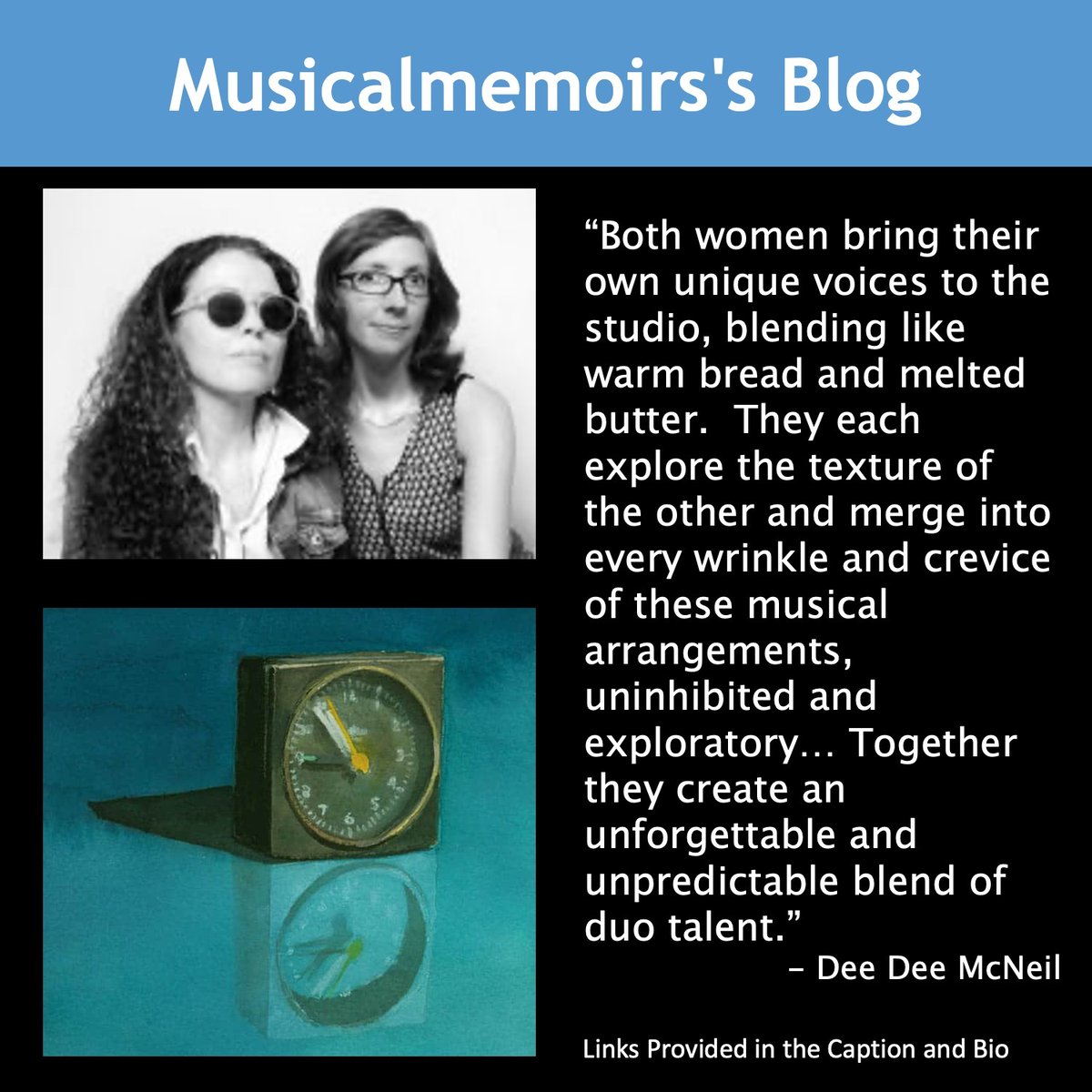 'Together they create an unforgettable and unpredictable blend of duo talent.” - Dee Dee McNeil musicalmemoirs.wordpress.com/2021/11/01/jaz… #SylvieCourvoisier #MaryHalvorson #deedeemcneil #musicalmemoirssblog #OnlineMusicBlog #MusicBlog #MusicJournal