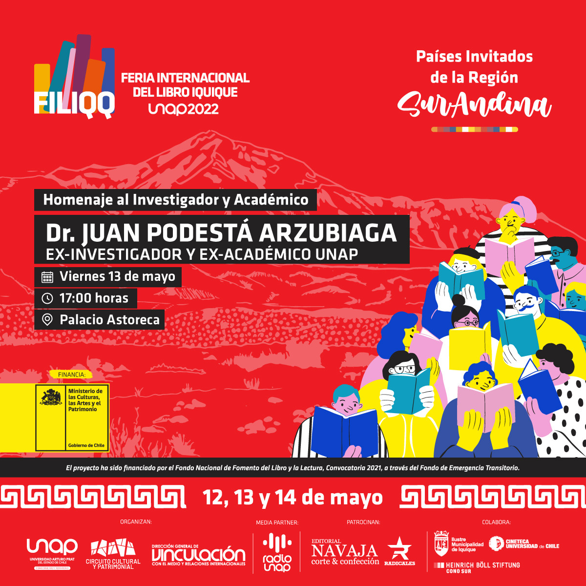 unapcl's tweet photo. Los invitamos al segundo día de la Feria Internacional de Libro de Iquique 📖 (FILIQQ) 2022.
Revisa la programación 👇🏼
https://t.co/Rfc5RfWrvm
¡Nos vemos en el Palacio Astoreca!😀
#Iquique #cultura #libros #feriaDelLibro #unapinos #filiqq https://t.co/RactUbppJo