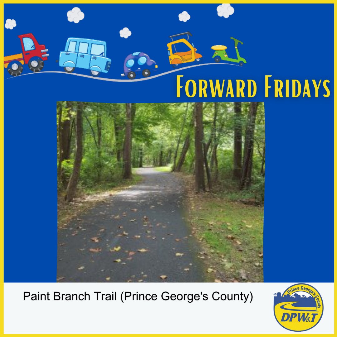 PGCountyDPWT's tweet photo. Move #ForwardFridays and get out for a walk this weekend. Our county has great trails and parks for you to enjoy. 🛤️#PrinceGeorgesProud https://t.co/fQeZS8IU6a