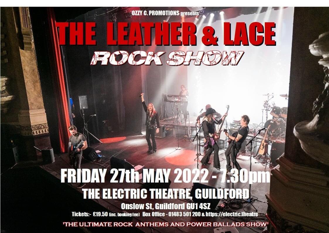 Not long now #guildford until @leatherlaceshow hit @ElectricTheatre !!! Come on down Friday may 27th for a night of #rockanthems and #powerballads! #livemusicsurrey