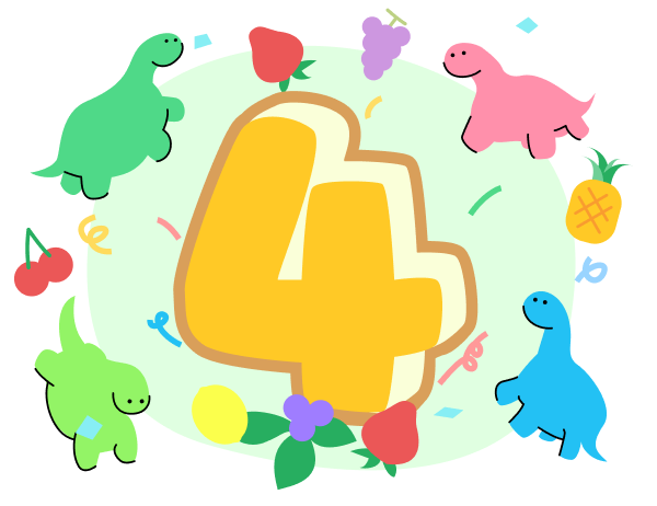 deno_land's tweet photo. Deno turns 4 today! 🦕🎉 https://t.co/SIulFHrRph