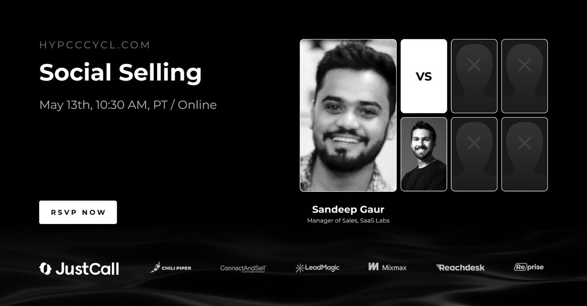justcallhq's tweet photo. We don't just talk the talk we walk it๐ช๐ป
JustCall's very own Sandy is in the finale of #GTMGames
Coached by Viveka Von Rosen today's session is a lesson in 'Social' selling!
The victor will go against the winning marketer in the End Game for the title #SuperRep
Live link๐๐ป https://t.co/CWtNVs6bD9