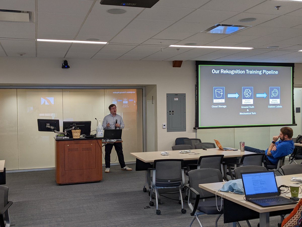 STAR Heel Lab (@starheel_unc) on Twitter photo Our own Ryan MacPherson presents our basketball use-case <a href="/UNCPharmacy/">UNC Pharmacy</a> Eshelman Institute for Innovation & <a href="/awscloud/">Amazon Web Services</a> immersion day. AWS has catalyzed dev of our vision-in-action solution that also leverages partnerships w/ @TobiiPro & <a href="/intel/">Intel</a> 3DAT systems #rekognition #sagemaker Our own Ryan MacPherson presents our basketball use-case <a href="/UNCPharmacy/">UNC Pharmacy</a> Eshelman Institute for Innovation & <a href="/awscloud/">Amazon Web Services</a> immersion day. AWS has catalyzed dev of our vision-in-action solution that also leverages partnerships w/ @TobiiPro & <a href="/intel/">Intel</a> 3DAT systems #rekognition #sagemaker
