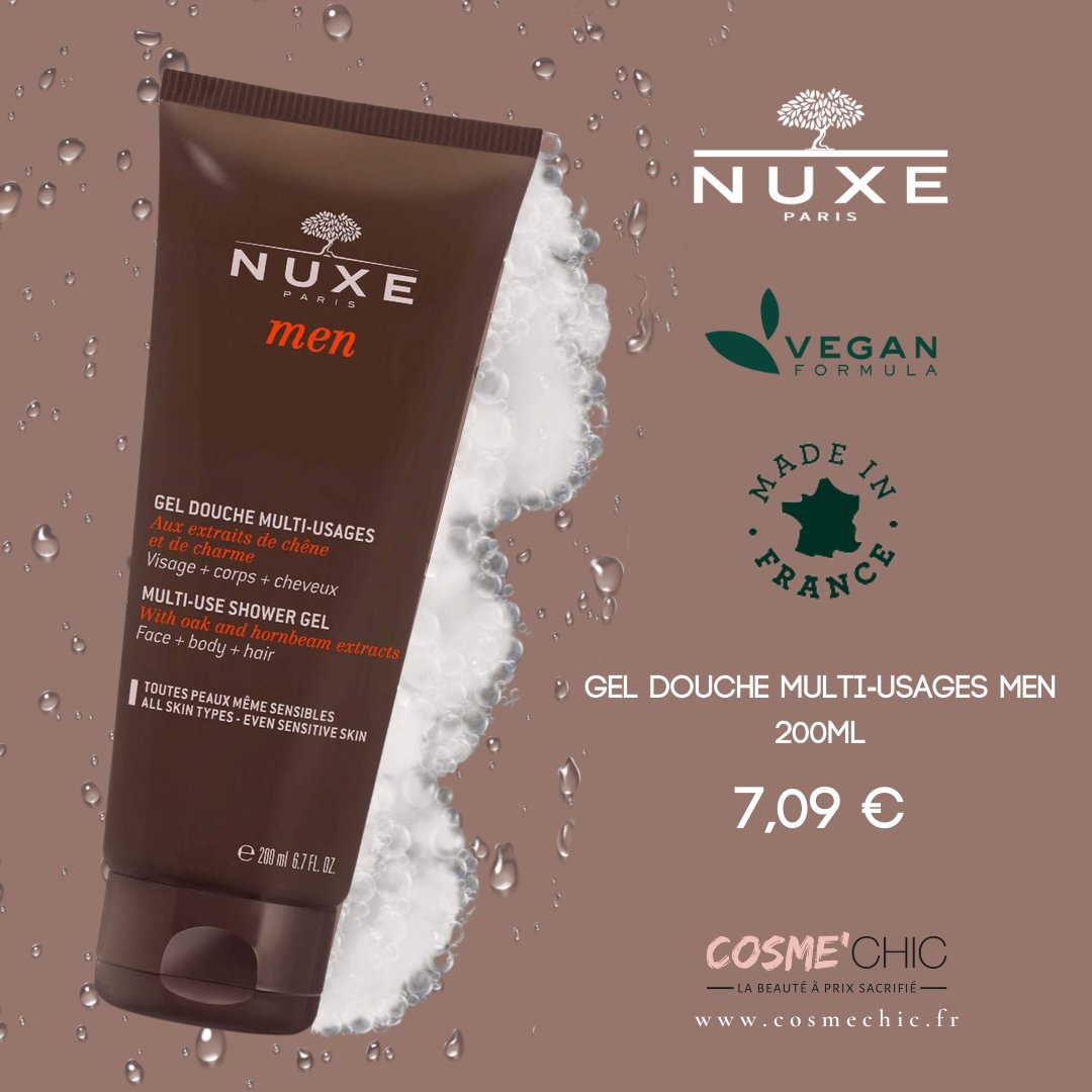 Cosme_Chic's tweet photo. Retrouvez votre Gel Douche Multi-usages MEN - 200ml de NUXE à seulement 7.09€ chez https://t.co/8TzxFHGo9B
👉 Pour tous les types de peau
👉 pour le visage, le corps et les cheveux
👉 Fournit un nettoyage en douceur et un parfum rafraîchissant
#cosmechic #geldouchehomme #nuxemen https://t.co/vU3TZ5JB7j