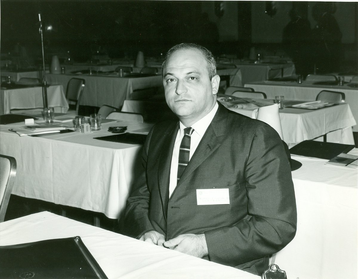 AAFPFoundation's tweet photo. #FunFindFriday in the CHFM archives - a pic of Dr. Nicholas Pisacano, who began his education in 1941 but left to serve in WWII. He was the founding secretary of the American Board of Family Practice (ABFP) and served as Exec. Dir. &amp; Secretary for the first 20 years of the board. https://t.co/QMyIL0uNep