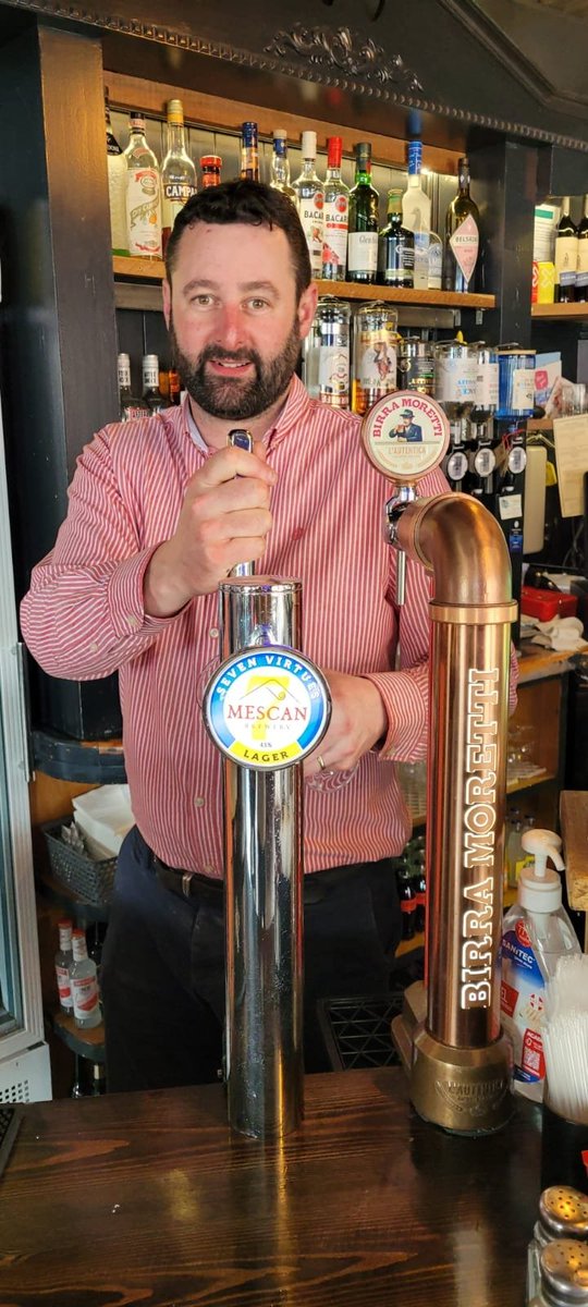 mescanbrewery's tweet photo. If lager is your tipple of choice, get yourself down to An File at the Octagon in Westport where Mescan 7 Virtues Lager is now on tap. #AnFile #Mescan #7virtues https://t.co/SJATmoY5gS
