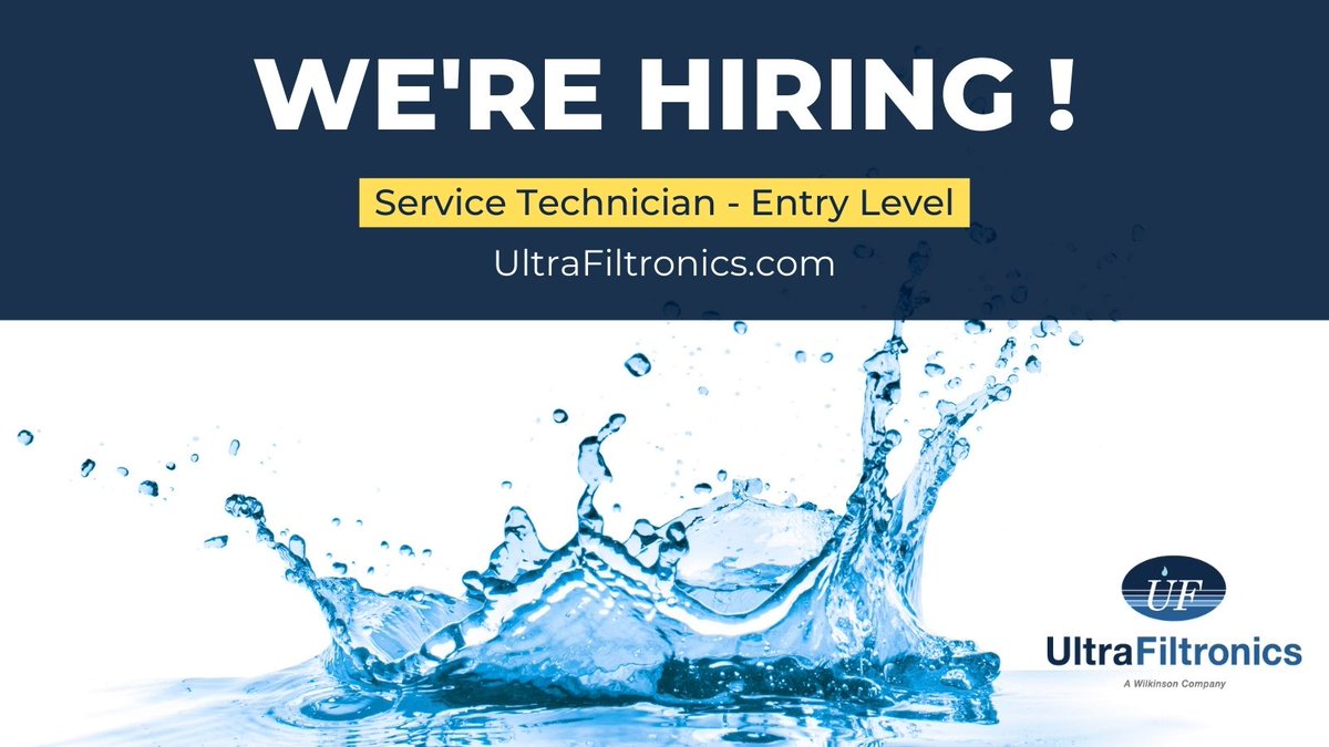 UltraFiltronics's tweet photo. UltraFiltronics is expanding and looking to hire a technician’s helper that will lead into a career as a full time field service technician in the water purification industry. Learn more at https://t.co/rZNbsJcJhm https://t.co/sZy4LcMWVK