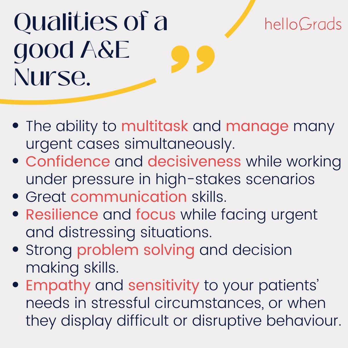 hello_grads's tweet photo. In recognition of International Nurses Day, we are featuring a guest post about career opportunities as an A&amp;E nurse. Find out if you have what it takes to pursue this rewarding and valuable career path.

https://t.co/eJhYAGbMsg https://t.co/WL8vCITjEJ