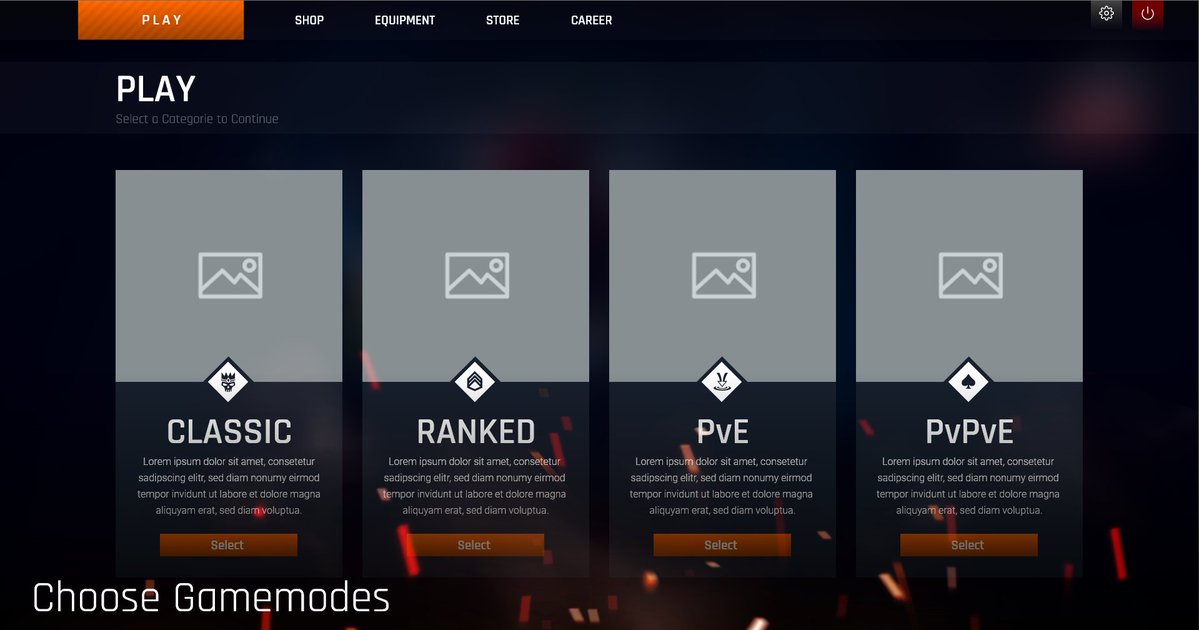 xwar_game's tweet photo. We want to create a menu in this style.

You will have the opportunity to choose and customize various types of weapons and characters, change game modes, visit the built-in marketplace, chat, assemble teams and much more!

#xWarArmy #XRP #gaming #p2e https://t.co/mPHU87lcTz