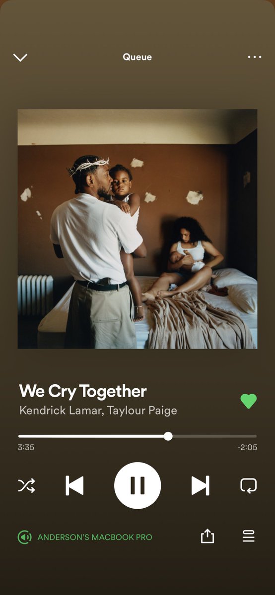 andersonweeks's tweet photo. I can’t be the only one who immediately thought of Domestic Violence by RZA when I heard We Cry Together by Kendrick Lamar https://t.co/Ro1tQ2PqGg