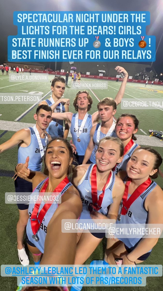 coach_coulter's tweet image. This crew really did it last night! Everyone of them have given it all this season. Proud of this group of mostly seniors finishing their careers strong on a high note. Jessie, Lyle and Mattson onto the 800 today! @Cambridge_AD