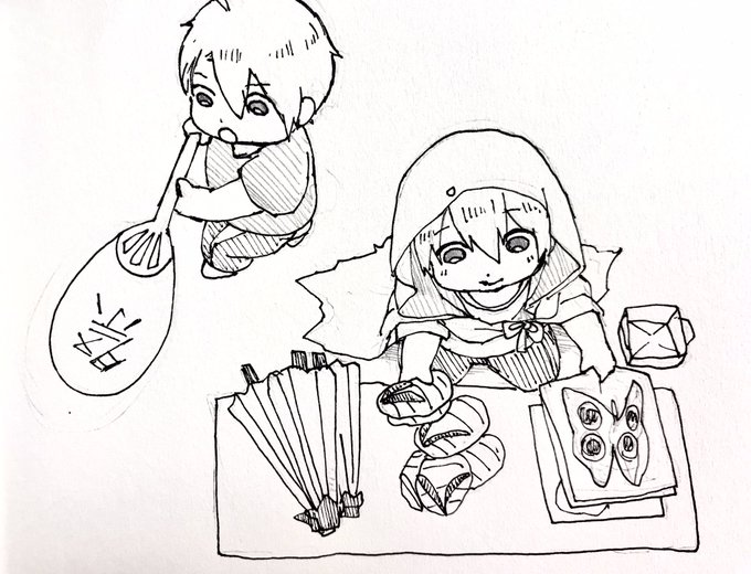 所帯持ちのくにちょぎさんちのくぅちゃん(傘屋兼草鞋屋兼浮世絵屋さんを始める)とちぃちゃん(特に意味は無いけどええじゃないかを踊る) 