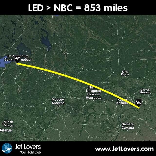 rishat's tweet photo. My flight #96 on #JetLovers: LED > NBC - another 853 miles in the air! https://t.co/WrtgiJOyoy https://t.co/oAAM1Qce6i