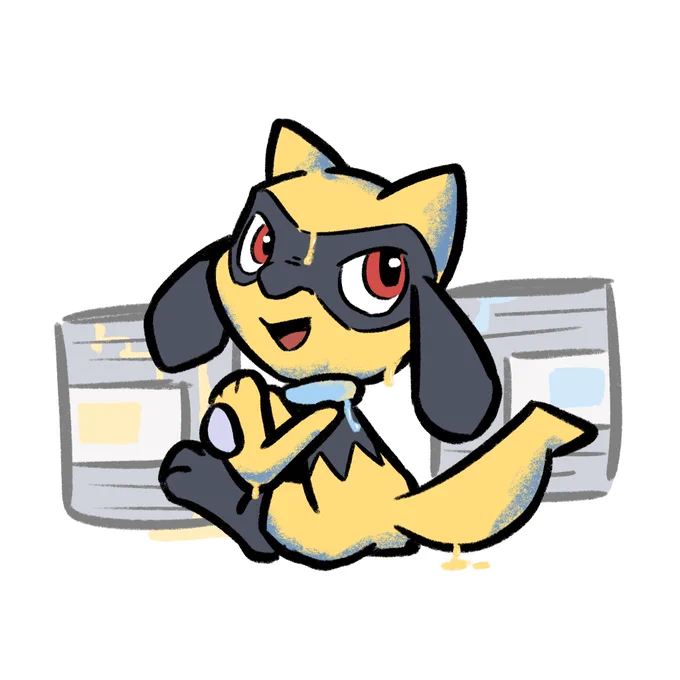 Riolu got into the paint 