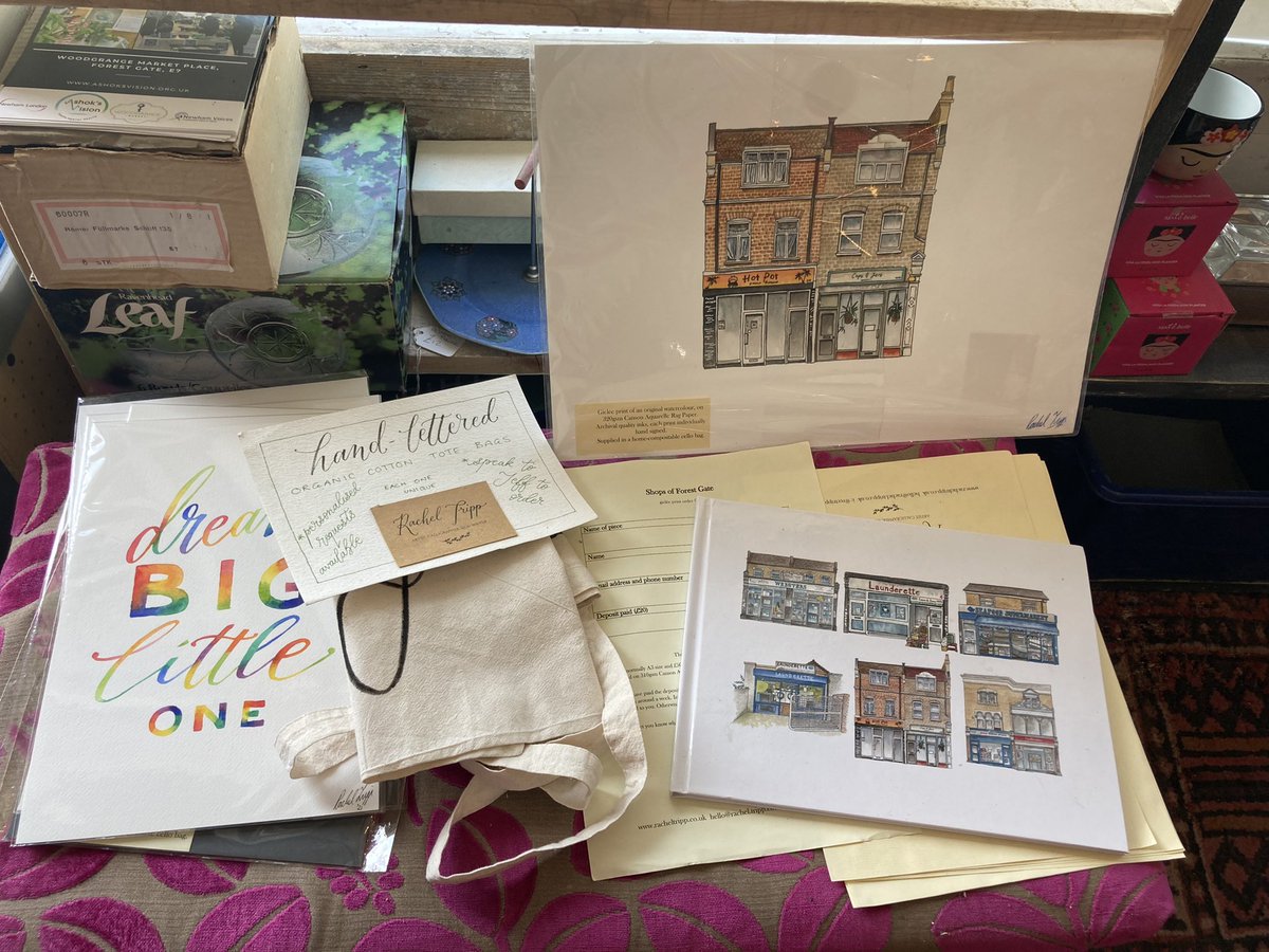 rectripp's tweet photo. Quick reminder that my work is for sale @number8_FG : prints of local shops including the much-missed Webster’s (others available on request), cards, bags and more. https://t.co/HngnXqgn6o