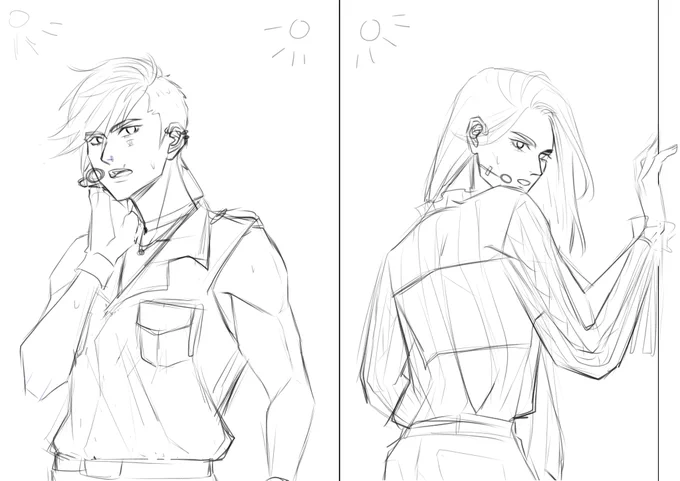 i'm sorry for my last tweet, here, lemme share my forever wips from january

this is supposed to be caitvi idol au, where they're both soloist idols from the same agency 