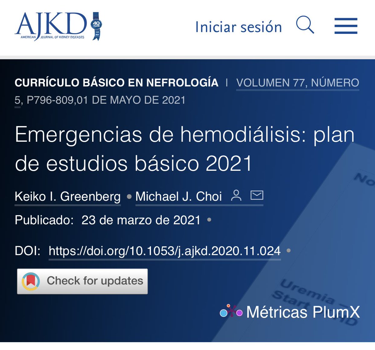 NefroClass (@nefroclassmx) on Twitter photo El nefrólogo en practica debe conocer las complicaciones potencialmente mortales que pueden ocurrir durante la hemodiálisis. Este plan de estudios básico repasa 9 emergencias de HD: buff.ly/3OSYzB4 (GRATIS)
<a href="/AJKDonline/">AJKD</a> <a href="/AvelRomanNeph/">Avel con V chica 🥸</a> <a href="/edgarvlermamd/">Edgar V. Lerma 🇵🇭</a> <a href="/SLANH_/">SLANH</a> <a href="/NefrologiaINC/">Nefrología INC</a> El nefrólogo en practica debe conocer las complicaciones potencialmente mortales que pueden ocurrir durante la hemodiálisis. Este plan de estudios básico repasa 9 emergencias de HD: buff.ly/3OSYzB4 (GRATIS)
<a href="/AJKDonline/">AJKD</a> <a href="/AvelRomanNeph/">Avel con V chica 🥸</a> <a href="/edgarvlermamd/">Edgar V. Lerma 🇵🇭</a> <a href="/SLANH_/">SLANH</a> <a href="/NefrologiaINC/">Nefrología INC</a>