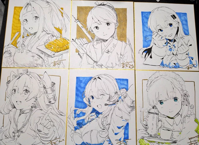 色紙書き終わりました.......
神戸持っていく分はこちら⬇になってます🙇‍♂️ 