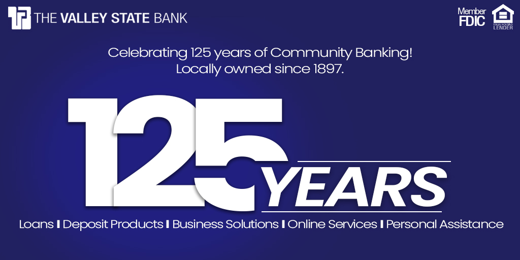 Valley State Bank on Twitter "We are celebrating 125 years of