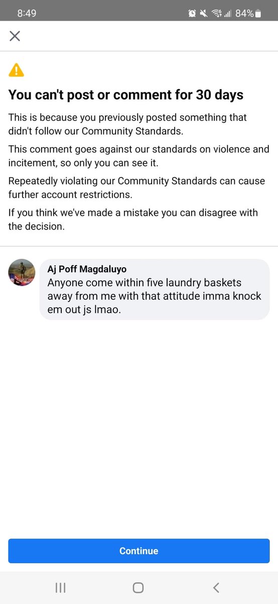 aznsapperdaddy's tweet photo. Starting to hate Facebook #socialmedia #bannedfornoreason @Facebook @facebookapp https://t.co/dfsXJwig3u