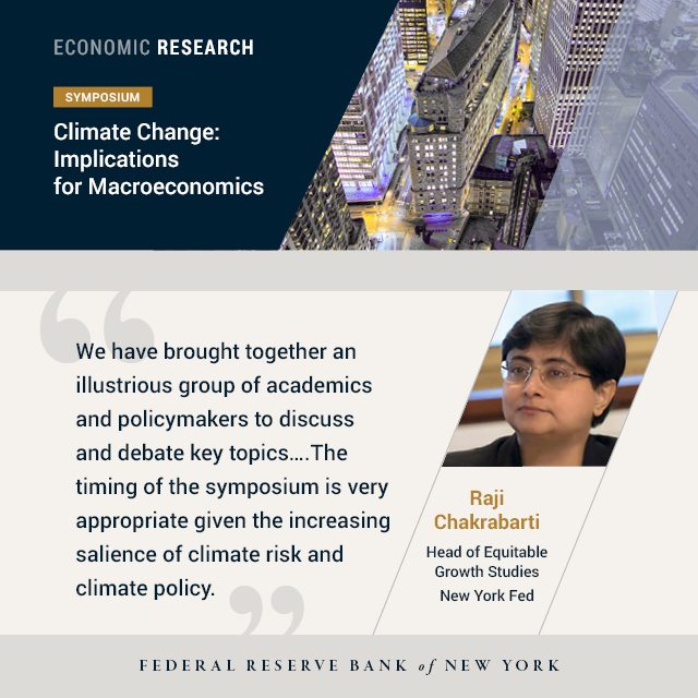 The four sessions will shed light on how economists and policymakers are thinking about #climatechange. 

<a href="/DrDaronAcemoglu/">Daron Acemoglu</a>, @TDeryugina, <a href="/UncertainLars/">Lars Peter Hansen</a>, Solomon Hsiang, @piazzesi, <a href="/HansbergRossi/">Esteban Rossi-Hansberg</a>, <a href="/jimstockmetrics/">Jim Stock</a>, and <a href="/IvanWerning/">Ivan Werning</a> are lined up to speak. 

nyfed.org/3tk6Vc7