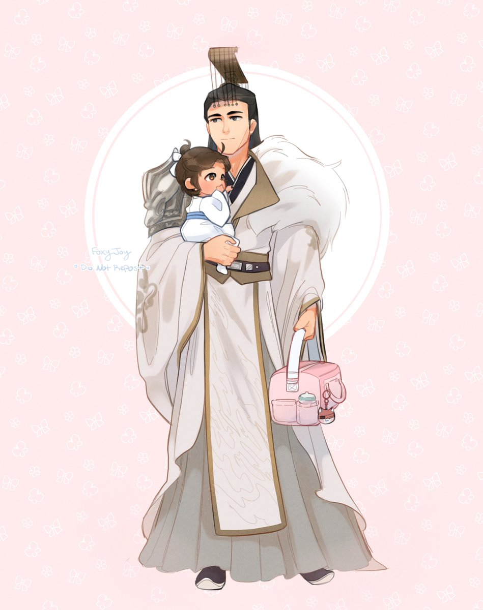 chinese clothes hanfu black hair carrying 1boy robe long sleeves  illustration images