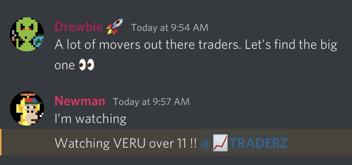 newman_sui's tweet photo. 🚨🚨 Trade Alert‼️🚨🚨

$VERU 

Time: 9:57- 10:07

Profit: 13.6% 

Come trade the NewmanNFTs in the discord, 2 more day until it’s members only!! LFG

#DayTrading #Stocks #Market #Crypto #community #investing #Bullish #NFT https://t.co/K7WyTN8mO8