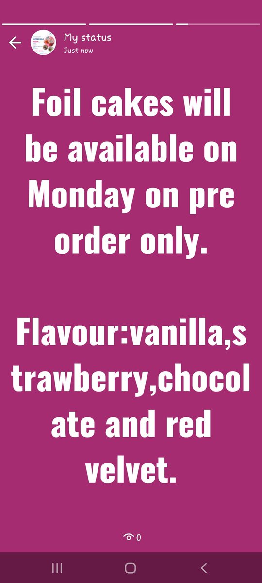 cakes_coupes's tweet photo. Foil cakes will available on Monday on pre order only.
Flavour:vanilla,strawberry,chocolate and red velvet.

#explore #explorepage #exploremore #viral #ibadanbaker https://t.co/g7zhzcacFW