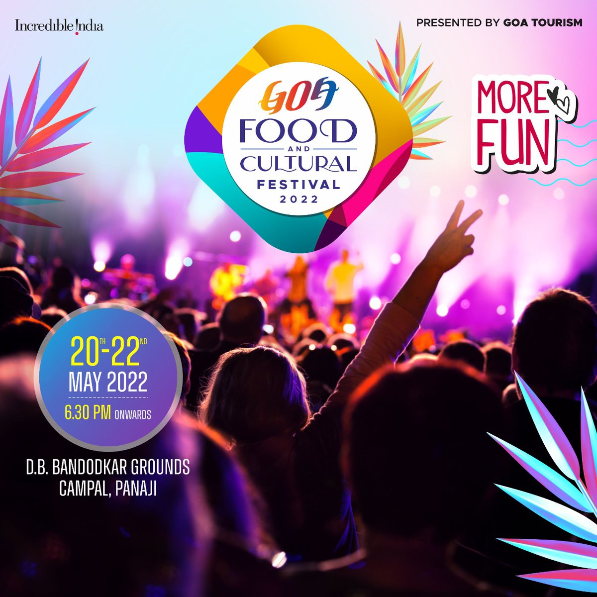 TourismGoa's tweet photo. Here is all that we have in store for you.
• Food
• Music
• Fun
• Dance
And a lot of Memories.
Entry free for all.
#GoaFoodandculturalFestival2022 #GTDC #GoaTourism #VisitGoa #IncredibleGoa #goadiaries #GoanCuisine #Music #WowGoa #Panjim #Music #LetsGoa #DekhoApnaDesh https://t.co/9EbxpCodCO