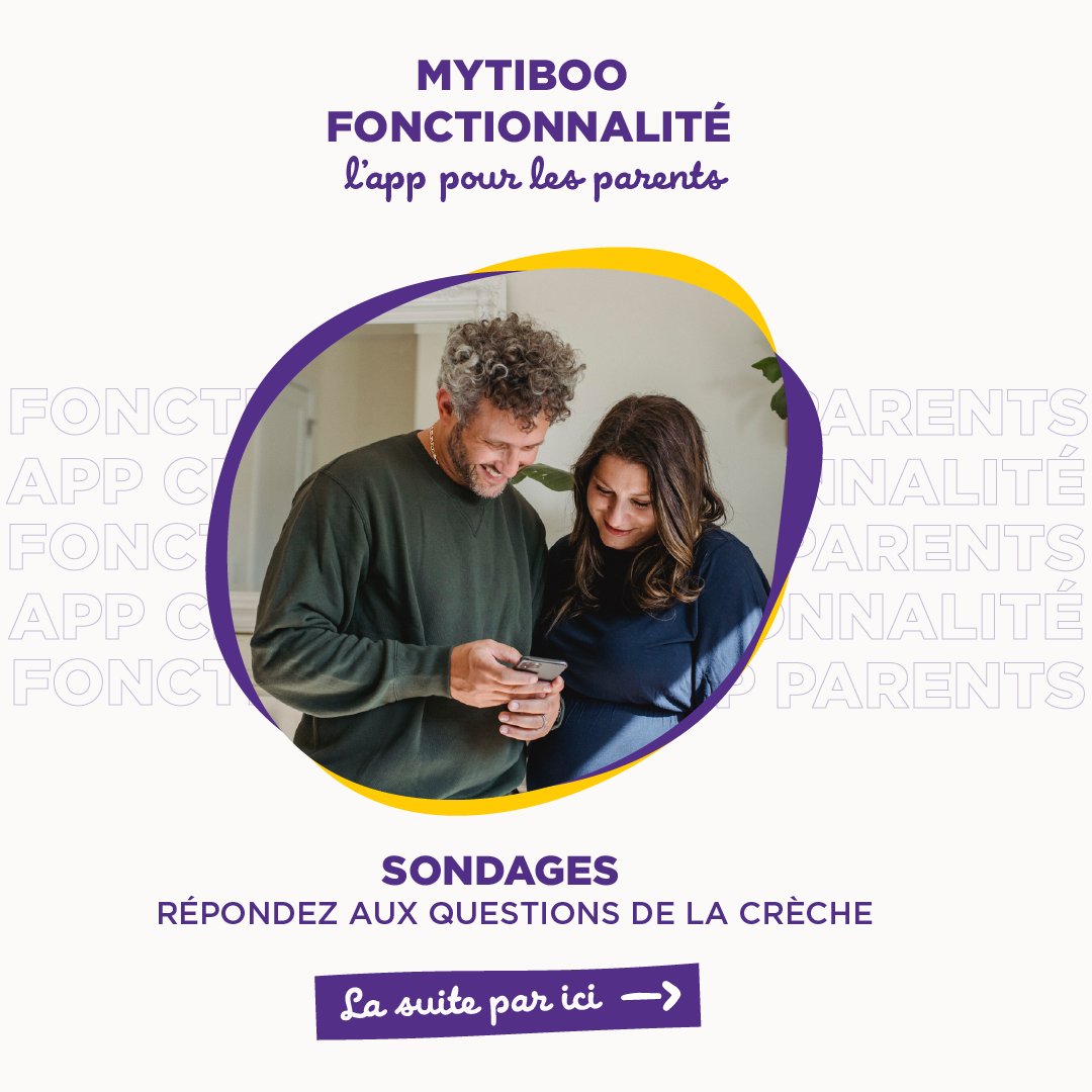 MytibooFR's tweet photo. Hello Hello, c’est l’heure de Mytiboo Fonctionnalité 🤩

Aujourd’hui, on parle de sondages. En tant que directrice, vous pouvez les effectuer vers tous vos parents. C’est un super moyen pour eux de répondre rapidement à une information clé. 

#Mytiboo #PetiteEnfance #Crèche https://t.co/Jeo9Mw7nLi