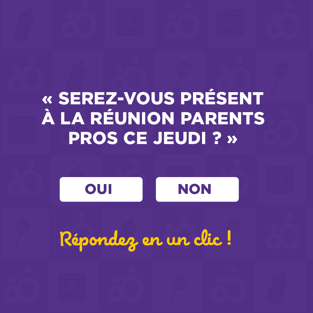 MytibooFR's tweet photo. Hello Hello, c’est l’heure de Mytiboo Fonctionnalité 🤩

Aujourd’hui, on parle de sondages. En tant que directrice, vous pouvez les effectuer vers tous vos parents. C’est un super moyen pour eux de répondre rapidement à une information clé. 

#Mytiboo #PetiteEnfance #Crèche https://t.co/Jeo9Mw7nLi