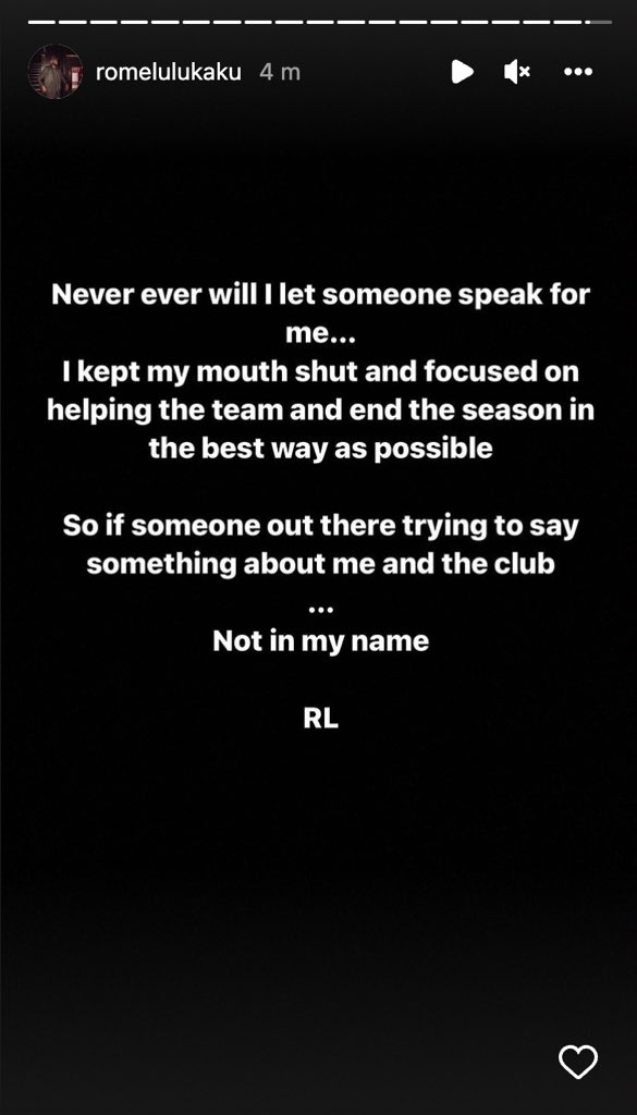 FabrizioRomano's tweet photo. Official statement by Romelu Lukaku on his social media accounts 🚨🔵 #CFC

“I kept my mouth shut and focused on helping the team”. 📑⤵️ https://t.co/kcJS2UajMl