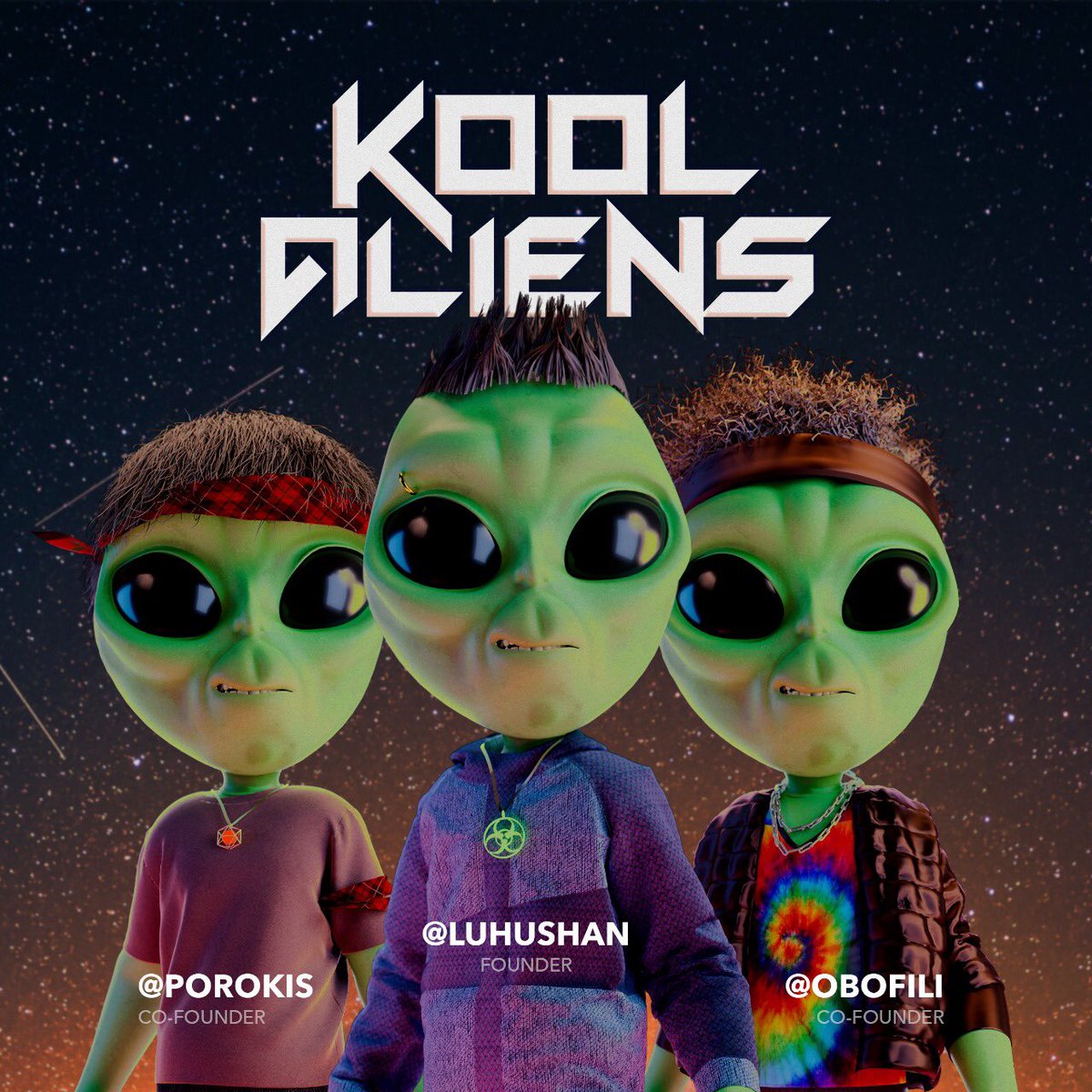 KoolAliensNFT's tweet photo. Hi Kool Frens, We thought it will be Kool to share the team behind Kool Aliens NFT.
@luhushan @porokis & @obofili
#eCash #XEC #KoolAliens
#KoolAliensNFT #NFT #NFTs #eCashNFT #eCashNFTs #NFTCommunity #NFTcollection #nftcollectors #eCashArmy $XEC #ProbablyNothing #NFTProject https://t.co/1XMrACecRY