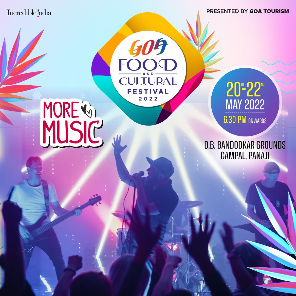 TourismGoa's tweet photo. Here is all that we have in store for you.
• Food
• Music
• Fun
• Dance
And a lot of Memories.
Entry free for all.
#GoaFoodandculturalFestival2022 #GTDC #GoaTourism #VisitGoa #IncredibleGoa #goadiaries #GoanCuisine #Music #WowGoa #Panjim #Music #LetsGoa #DekhoApnaDesh https://t.co/s4HfXN3JiF