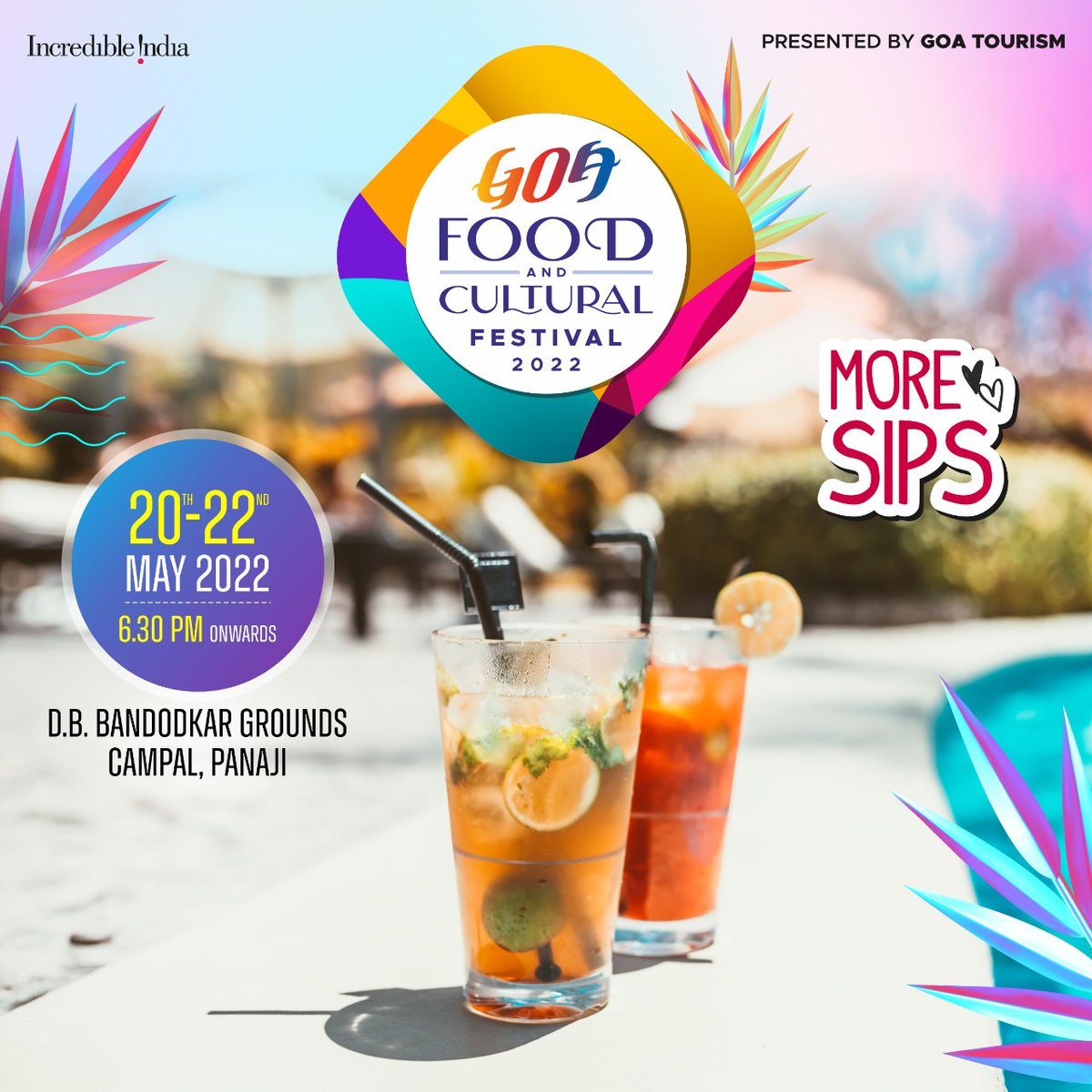 TourismGoa's tweet photo. Here is all that we have in store for you.
• Food
• Music
• Fun
• Dance
And a lot of Memories.
Entry free for all.
#GoaFoodandculturalFestival2022 #GTDC #GoaTourism #VisitGoa #IncredibleGoa #goadiaries #GoanCuisine #Music #WowGoa #Panjim #Music #LetsGoa #DekhoApnaDesh https://t.co/s4HfXN3JiF