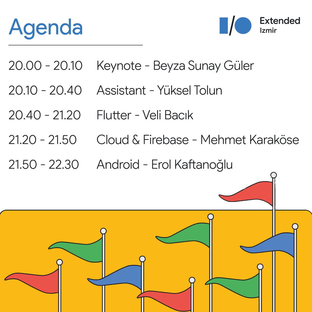 Google Developer Groups Turkey olarak, Google I/O etkinliğinde bahsedilen gelişmeleri ve yenilikleri sizlere aktaracağımız etkinliğimizin birbirinden değerli konuşmacıları <a href="/BeyzaSunayGuler/">Beyza Sunay Özdemir</a> <a href="/YTolun/">Yüksel Tolun</a> <a href="/10VBacik/">Veli</a> <a href="/mhtkarakose/">Mehmet Karakose</a> <a href="/erolkaftanoglu/">erol kaftanoglu</a>  ve canlı yayın akışı karşınızda! 💙
