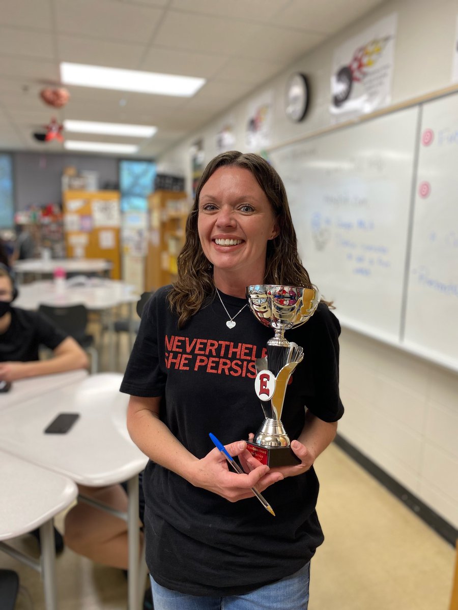 This week’s EHS staff excellence award goes to Lacy Anderson. Lacy is a wonderful teacher. She has spent countless hours fortifying a welcoming and inclusive classroom community. You keep our Scarlet pride strong! We greatly appreciate your work and contribution, thank you!