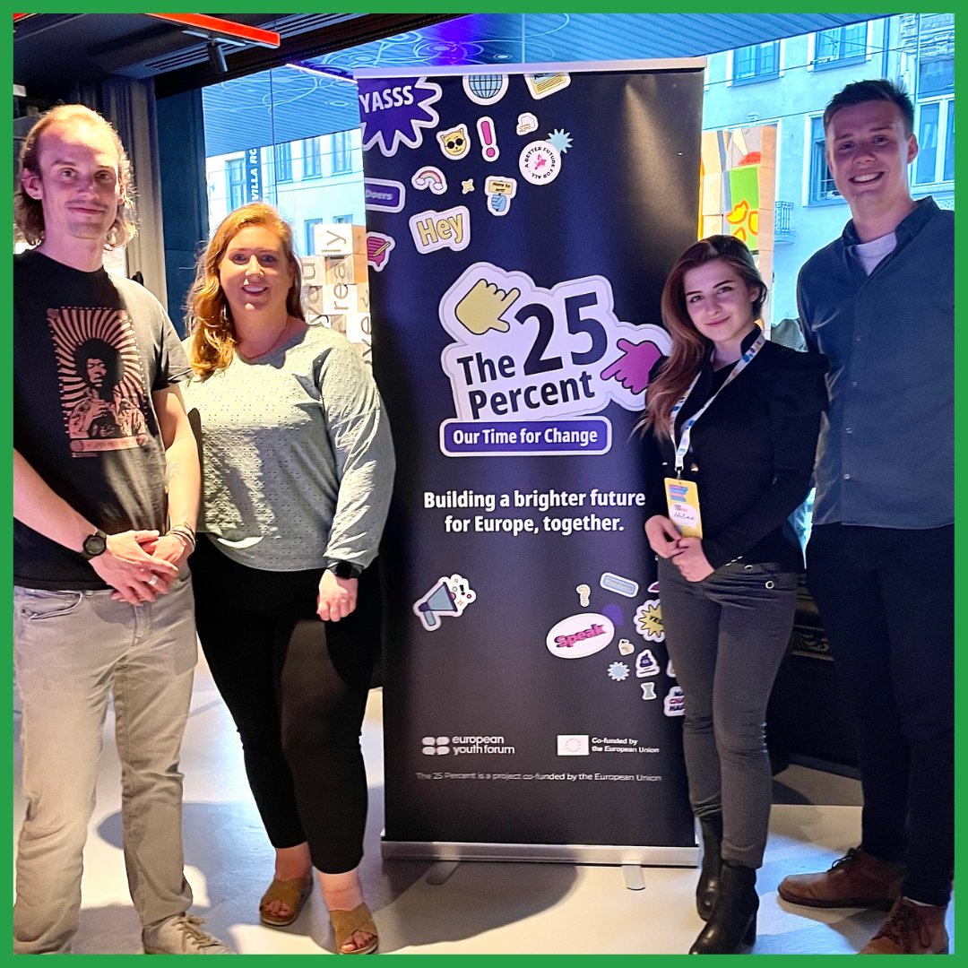 We’ve collected 1000 ideas for the future of Europe! 🙌

Yesterday Dan &amp; Siobhan attended the final conference for the 25% Project in Brussels, meeting the rest of the consortium and sharing best practise. It was great to meet Adeline and Jérémy from <a href="/MIJARC_Europe/">MIJARC Europe</a>  too!