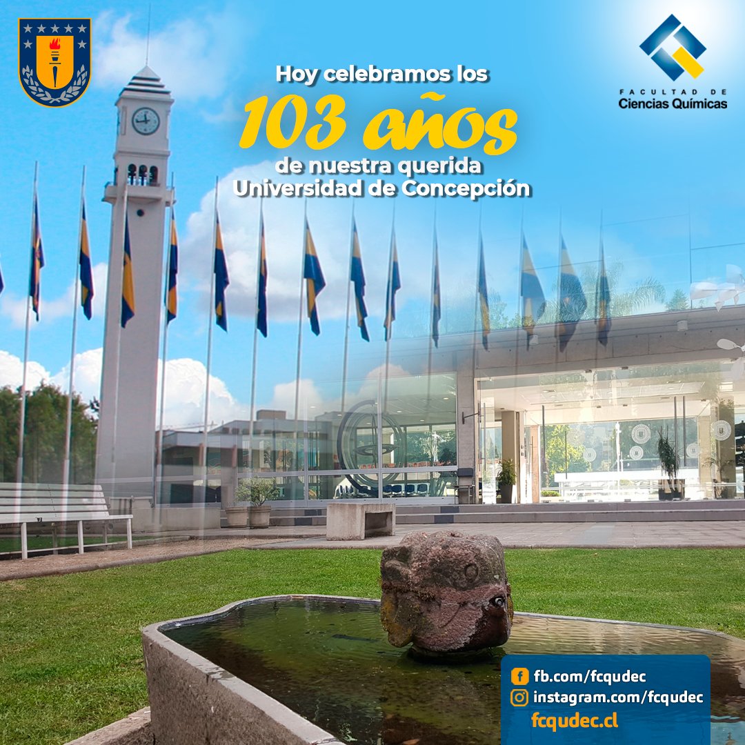 #103AñosUdeC 
Hoy nuestra querida Universidad de Concepción cumple 103 años. Muchas felicidades a toda la comunidad UdeC !
#AniversarioUdeC.