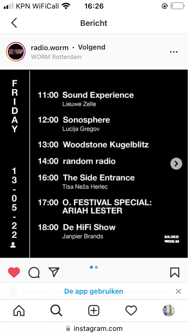 FAACHS_'s tweet photo. Vanaf vijf uur luisteren naar worm radio met Ariah Lester en dan om zes uur Jan Pier Brands. Gezellig! Ik verheug me erop. #wormradio https://t.co/lbGOLWUXns