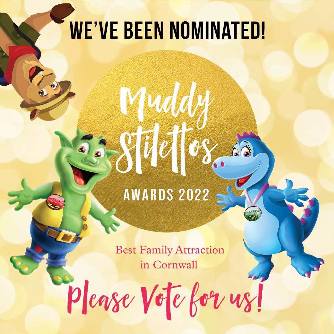 Camel Creek Family Adventure Park (@camelcreekpark) on Twitter photo We've been nominated for <a href="/MuddyCornwall/">MuddyCornwall</a> 'Best Family Attraction' award! π
Creeky, Dina and Swampy would be extremely grateful if you would vote for us! π
cornwall.muddystilettos.co.uk/nominate/
Thank you to all our amazing guests who make Camel Creek the most magical family theme park! π We've been nominated for <a href="/MuddyCornwall/">MuddyCornwall</a> 'Best Family Attraction' award! π
Creeky, Dina and Swampy would be extremely grateful if you would vote for us! π
cornwall.muddystilettos.co.uk/nominate/
Thank you to all our amazing guests who make Camel Creek the most magical family theme park! π