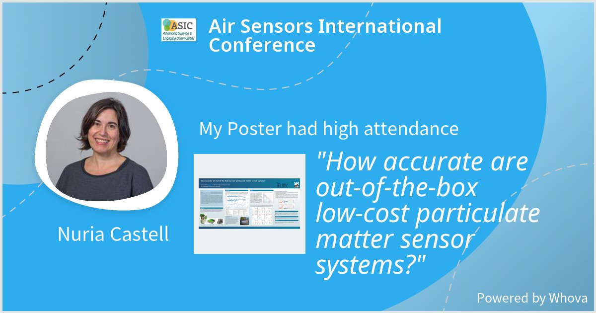 nuriacastell101's tweet image. Our Poster is getting a lot of traffic at Air Sensors International Conference. Check out the presentation and details at #ASIC2022 #AirSensorsIntConf2022 #AirQualityResearchCenter - via #Whova event app