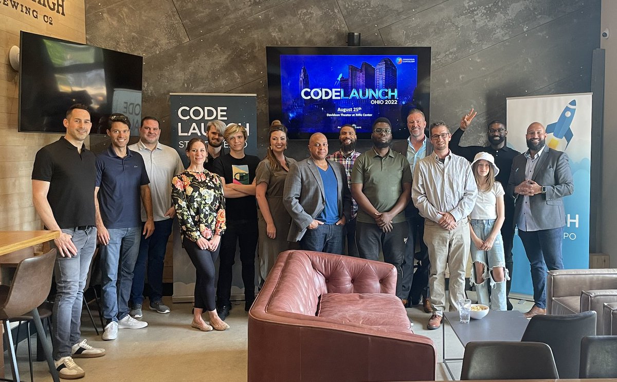 CodeLaunch's tweet photo. Thank you #Ohio and #COhatch! 
What a successful three city tour getting ready for #CodeLaunch OHIO on August 25. 🚀🚀🚀

Apply here: https://t.co/4xPmhrfX5v

#startups #columbusohio #ohio #columbus #WeCodeYouLaunch #codelaunch #founders #community #consciouscapitalism https://t.co/NAEDFaEkJz