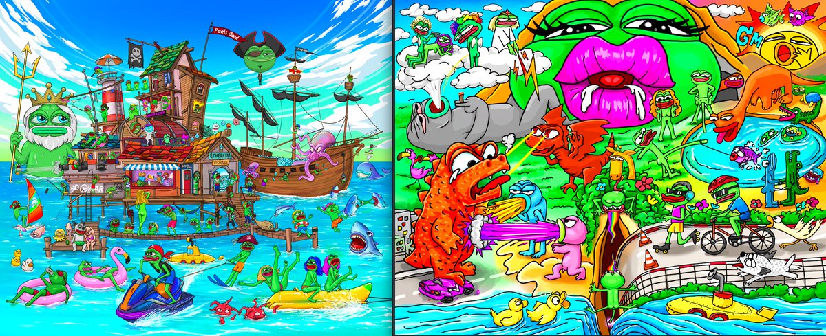 Still available on <a href="/foundation/">Foundation 🌐</a>

“Another day in pepe’s world” -0.29 ETH  and
“Pepe Pirate's Holidays” -0.65 ETH

foundation.app/@buuink49/thew…
foundation.app/@buuink49/thew…