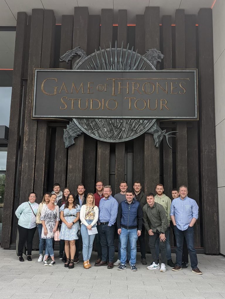JH_Belfast's tweet photo. Fantastic JH team day out @gotstudiotour. Can’t recommend the tour highly enough https://t.co/cHwNi19KQW