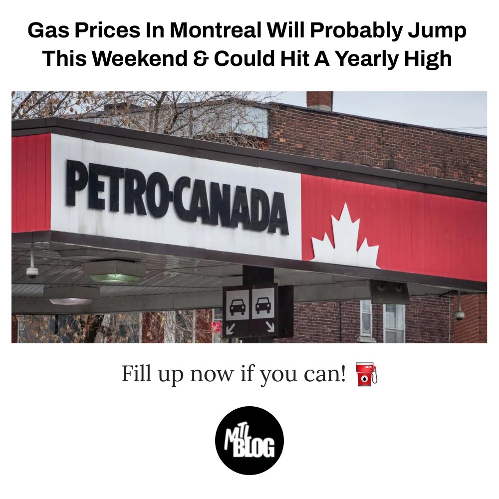 MTL Blog on Twitter "Gas Prices In Montreal Will Probably Jump This